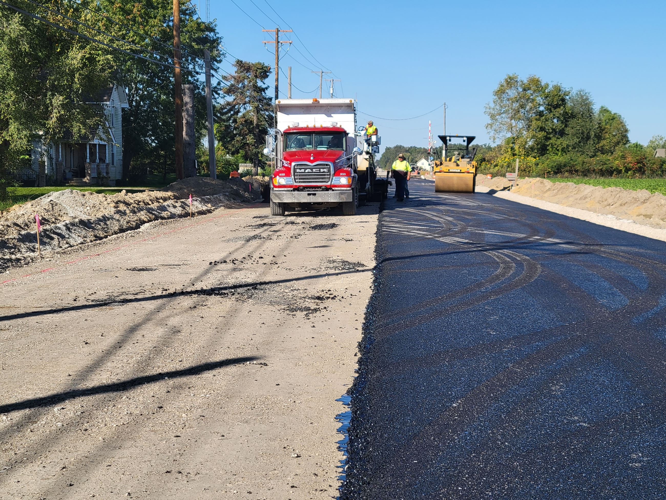 County Road H Placing Asphalt Base (5)