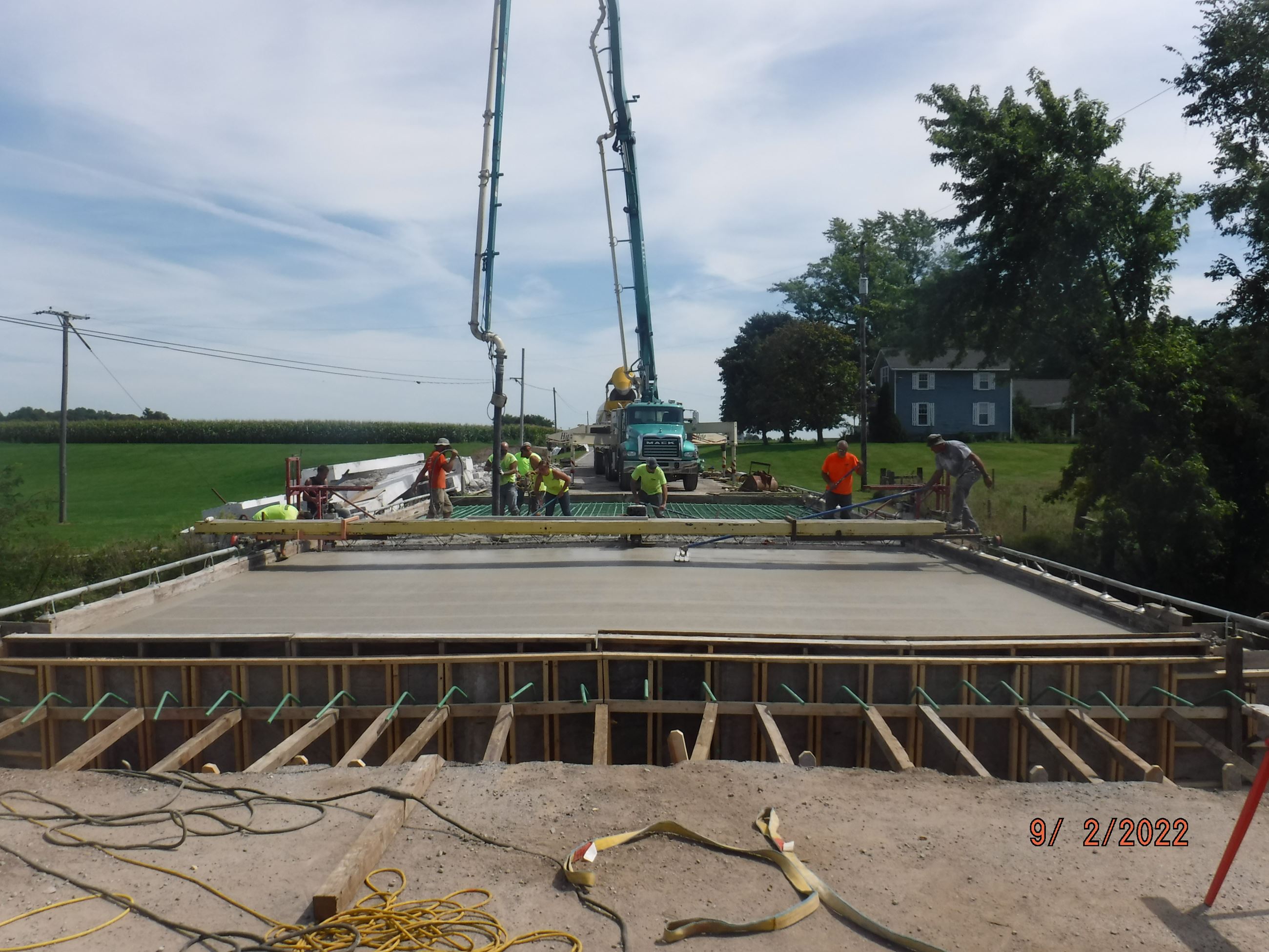 Bridge D11.4 Concrete Deck Pour