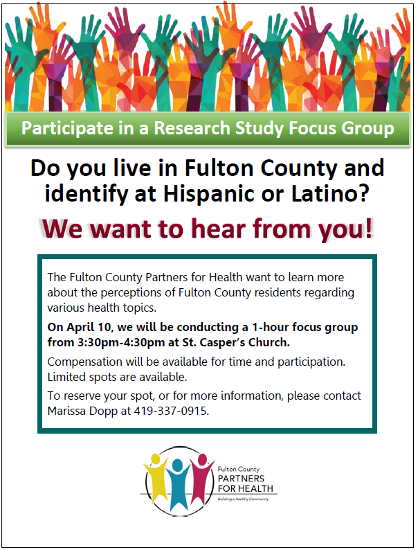 Hispanic Focus Group Flyer