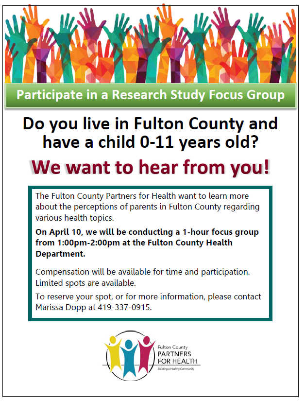 Focus Group 0-11 flyer